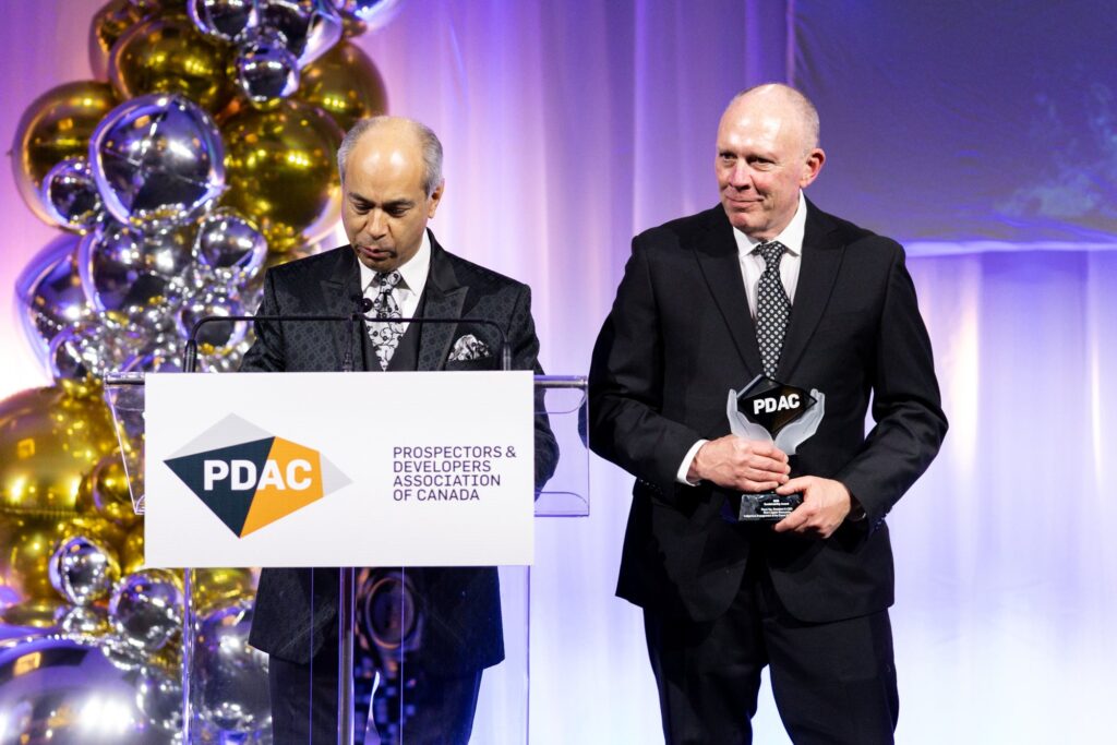 Blue Lagoon Resources at the podium with the PDAC Sustainability Award